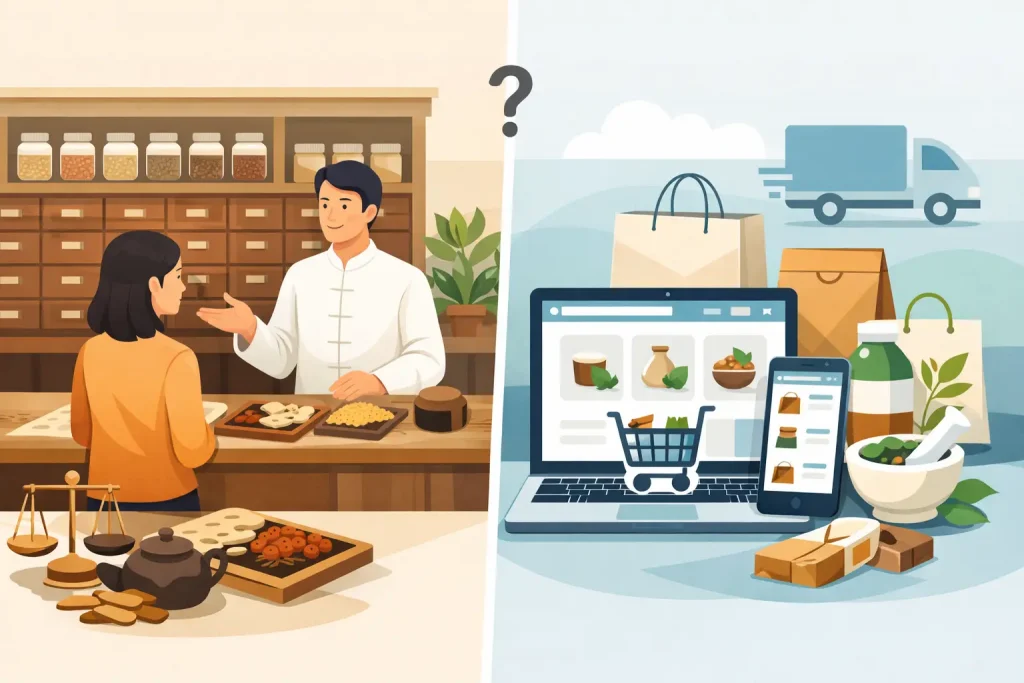 門市中藥網店購買分別，怎麼選更適合