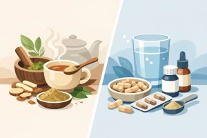 打粉藥材沖泡服用比較 - 哪種情況較適合