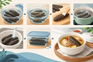 海參家常泡發操作步驟，從第一天浸泡到入鍋前清洗保存，每個細節做對，燉湯飽滿不腥軟